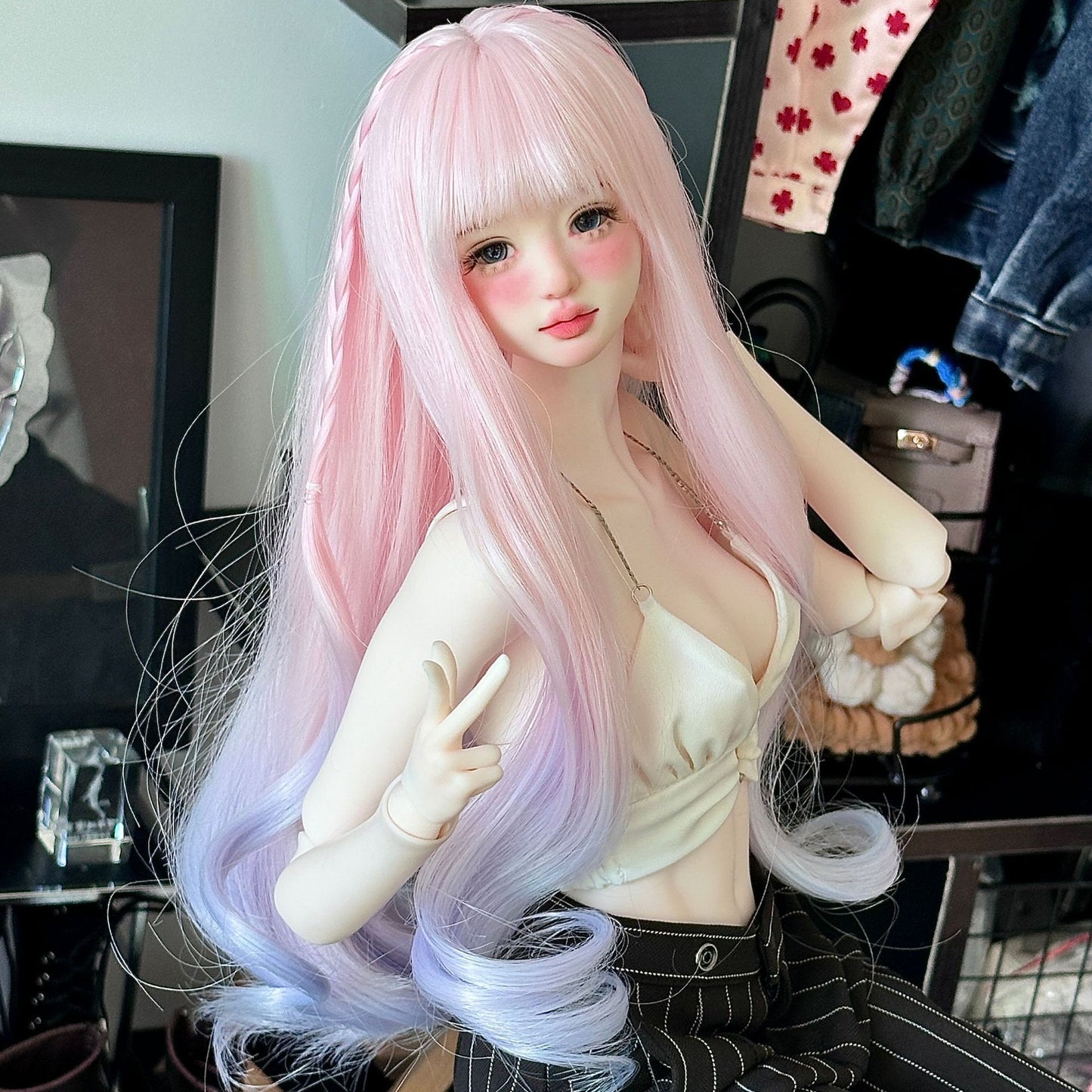 Doll Work Point Points Change Hair Soft Silk Other Wig