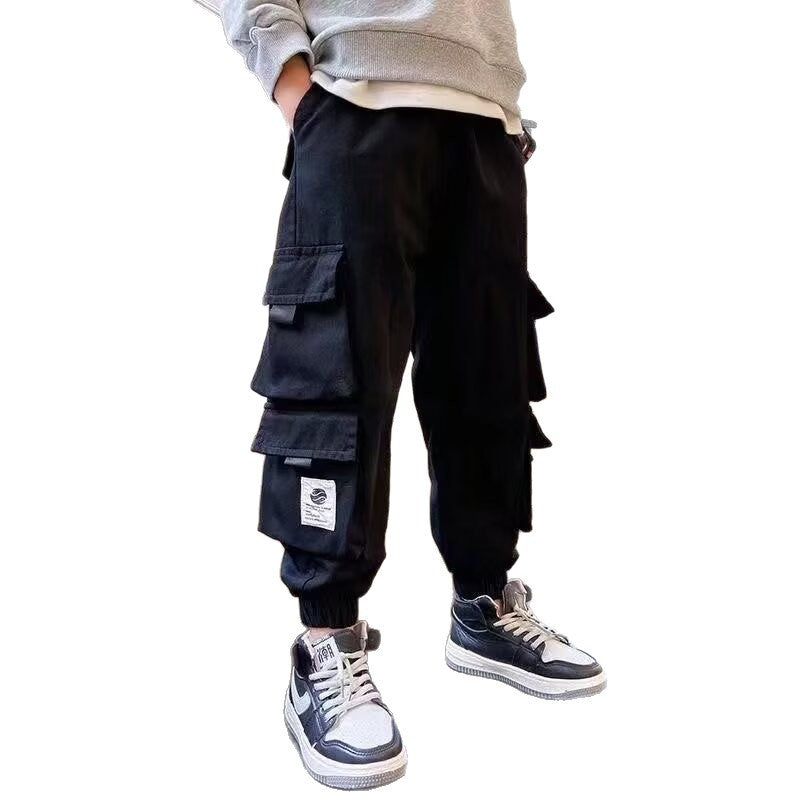 Children's Teens Autumn Clothing Trousers Overalls Boy Children's Pants