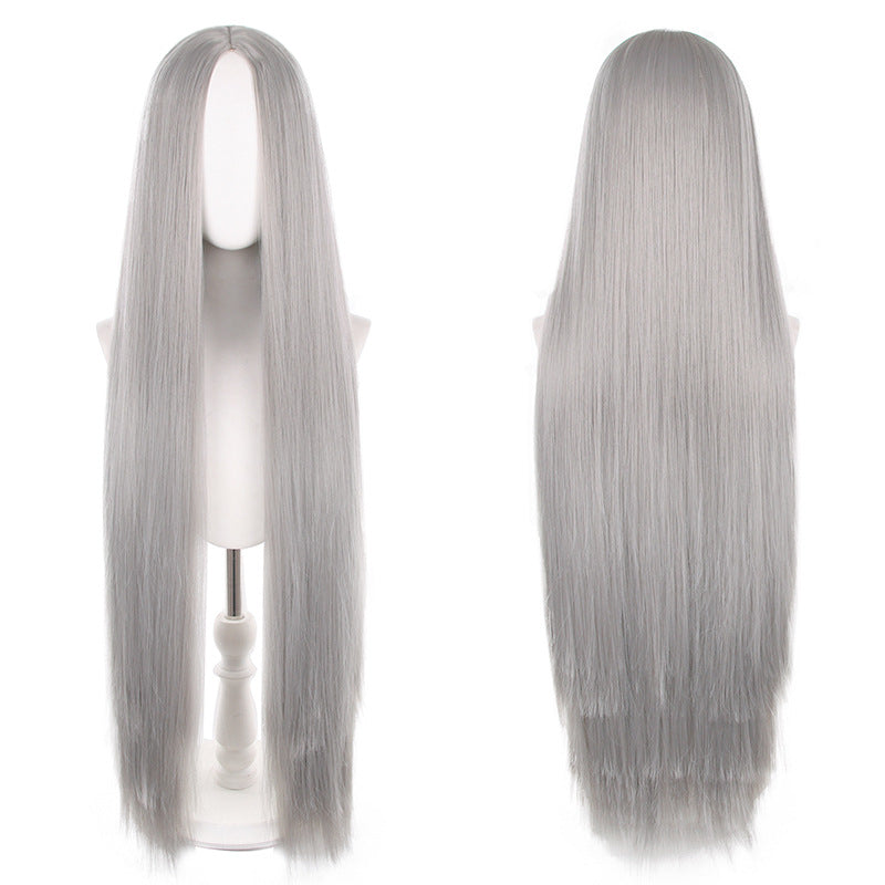 Mid-length Universal Long Straight Scalp Style Cos Wig