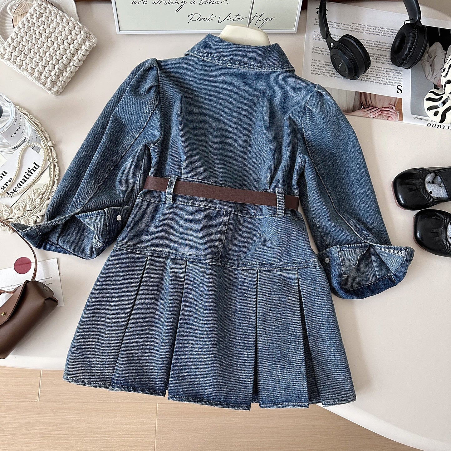 Classic Children's Autumn Denim Korean Princess Children's Dress
