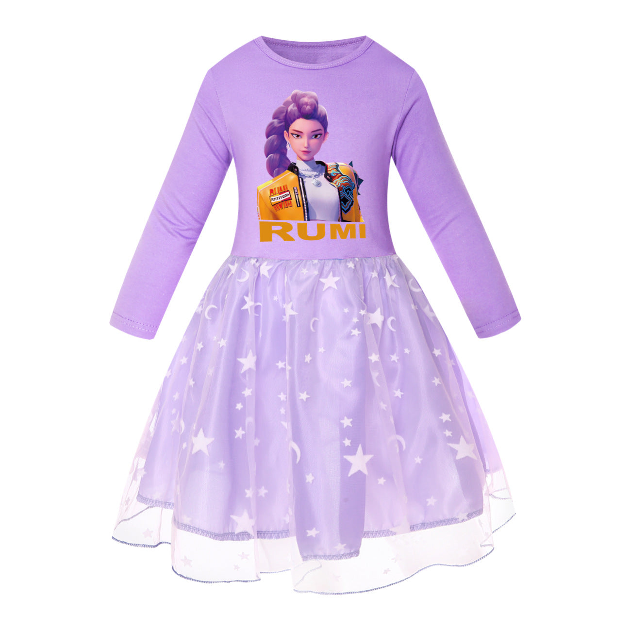 Star Rainbow Lace Summer Big Swing Children's Dress