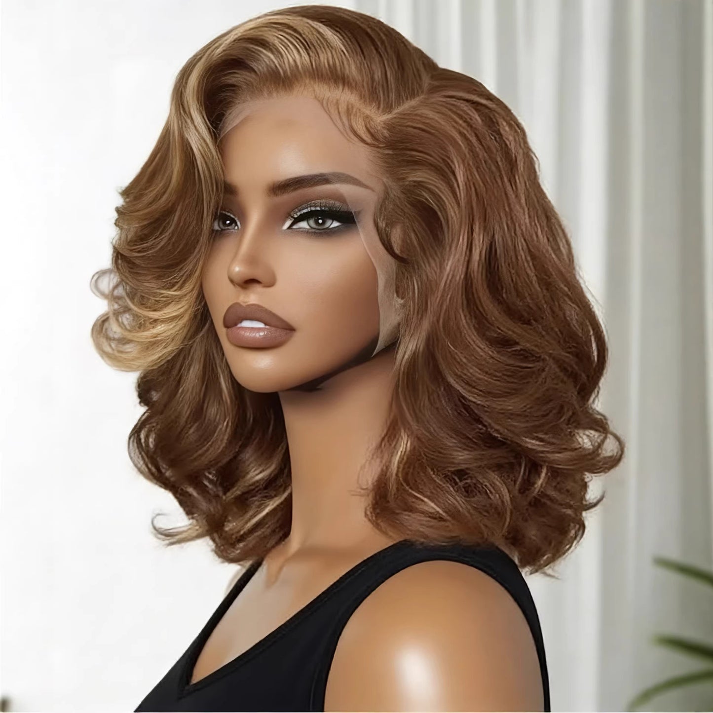 Women's Medium Large Wave Long Fluffy Fashion Wig Short Curly Hair