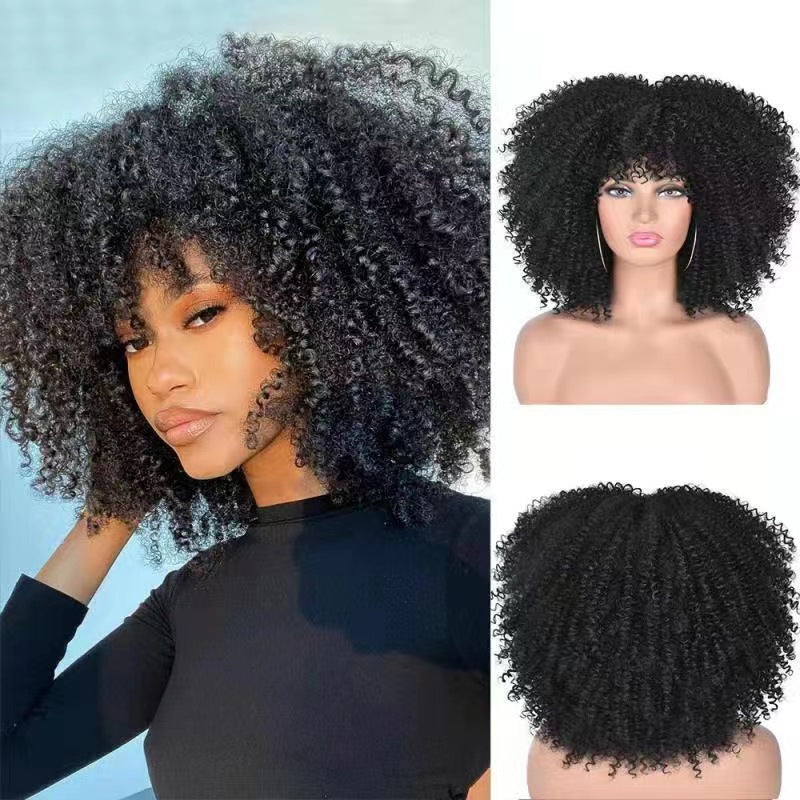 Micro Volume Afro Head Cover African Small Wig Short Curly Hair