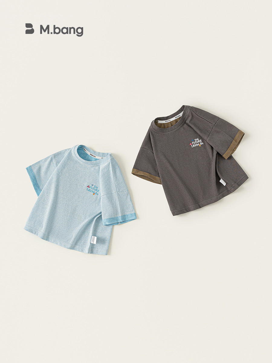 Children's Clothing Thin Summer Letter Printed Short-sleeved Clothes Loose Cool Children's T-shirt
