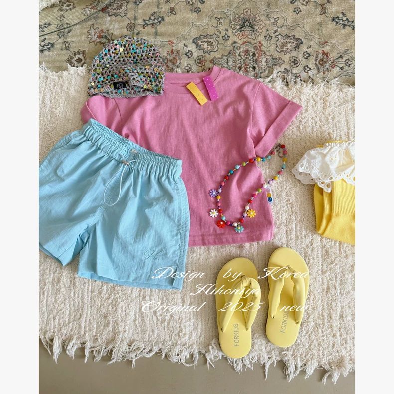 Children's Style Fashionable Clothing Summer Solid Color Sports Sun Protection Children's Pants
