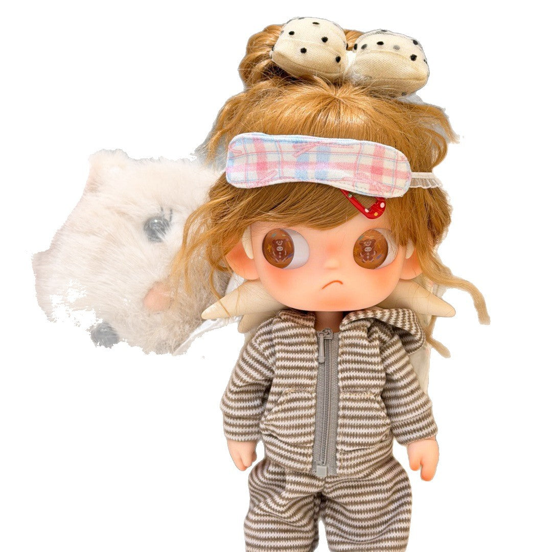 Zi Curly Hair Straight Bangs Gingerbread Man Soft Silk Volume Cos Wig