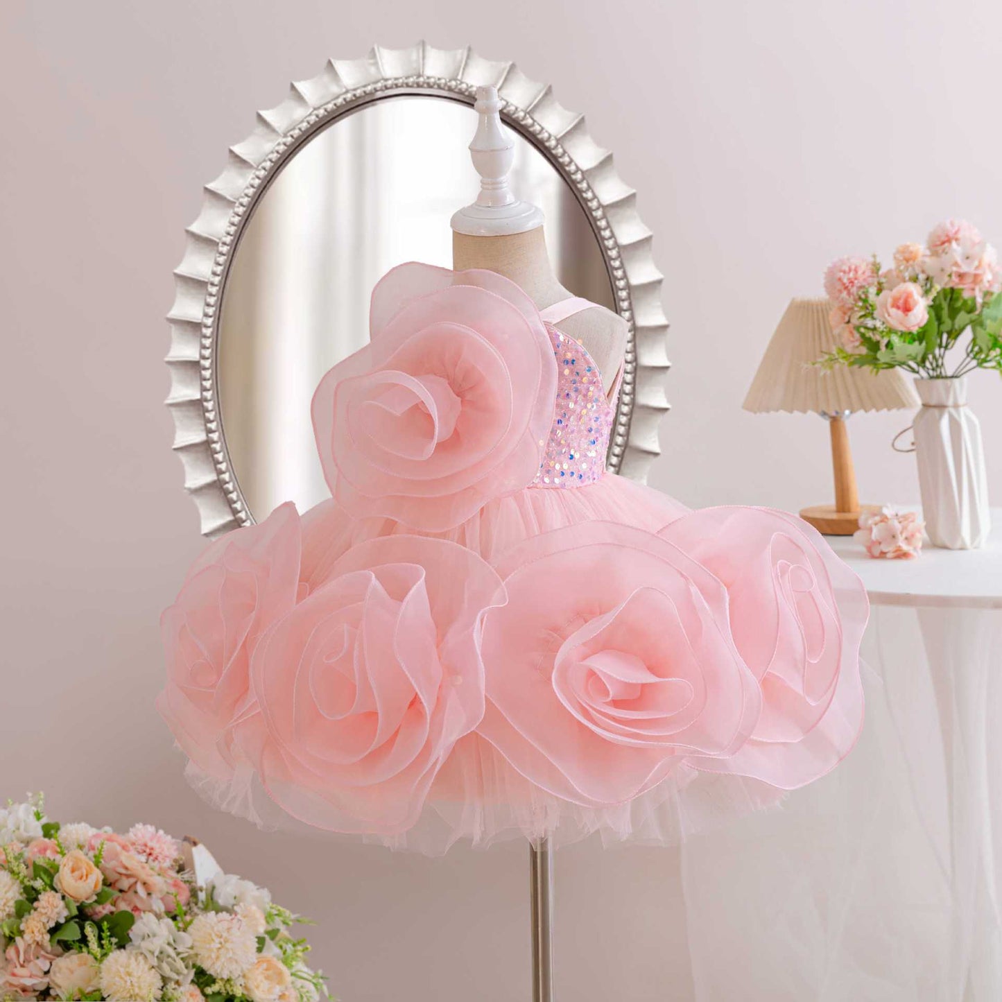 Children's Bud Host Costume For Piano Performance Children's Dress
