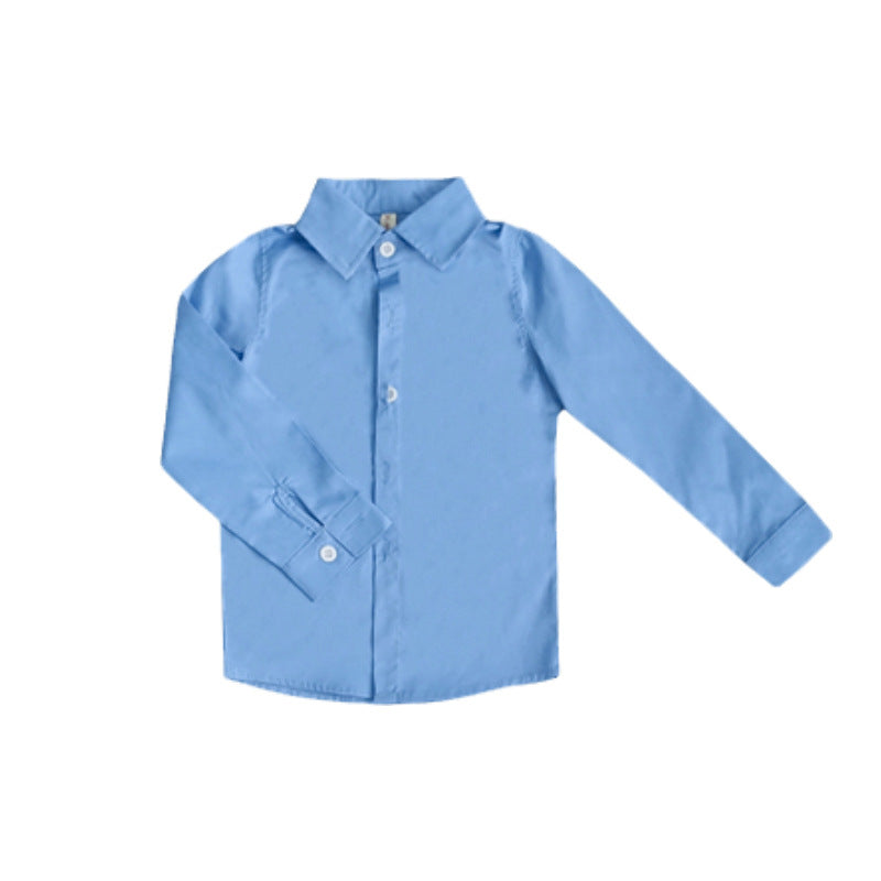 Children's Plus Size White Medium Large Fat Children's Shirt