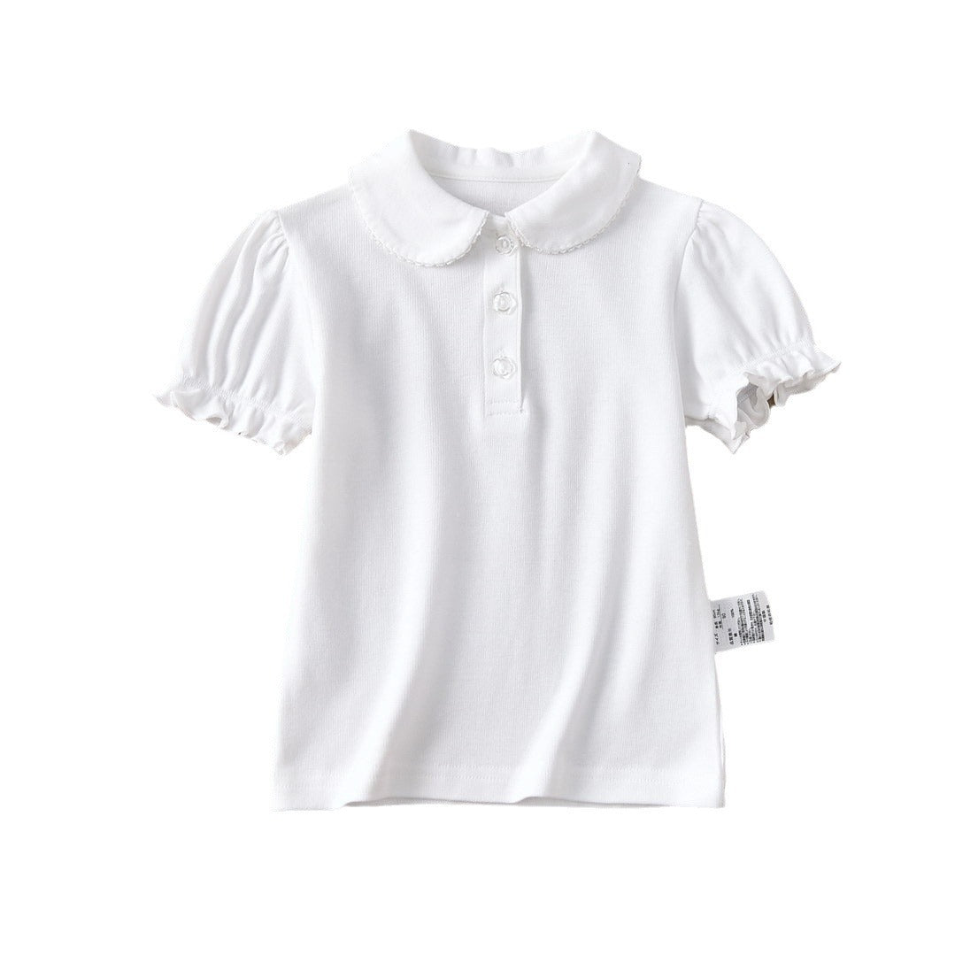 Distribution School Uniform Performance Clothes White Bottoming Shirt Boys Short Children's T-shirt