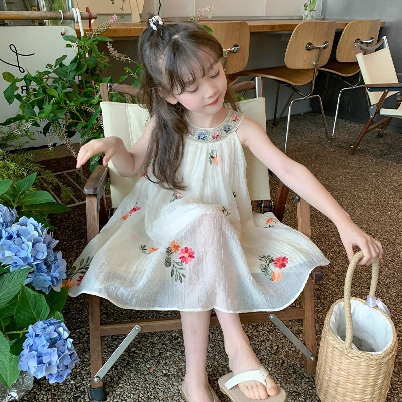 Children's Summer Fashionable Vest Skirt Gauze Clothing Children's Dress