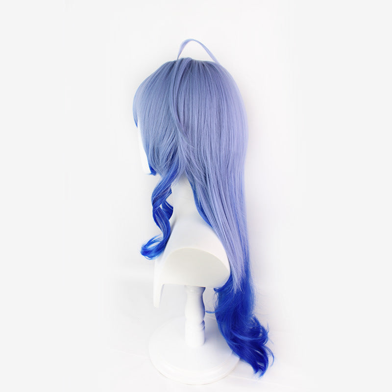 Beautiful Original God Sweet Rain Blue Gradient Long Hair Cos Wig