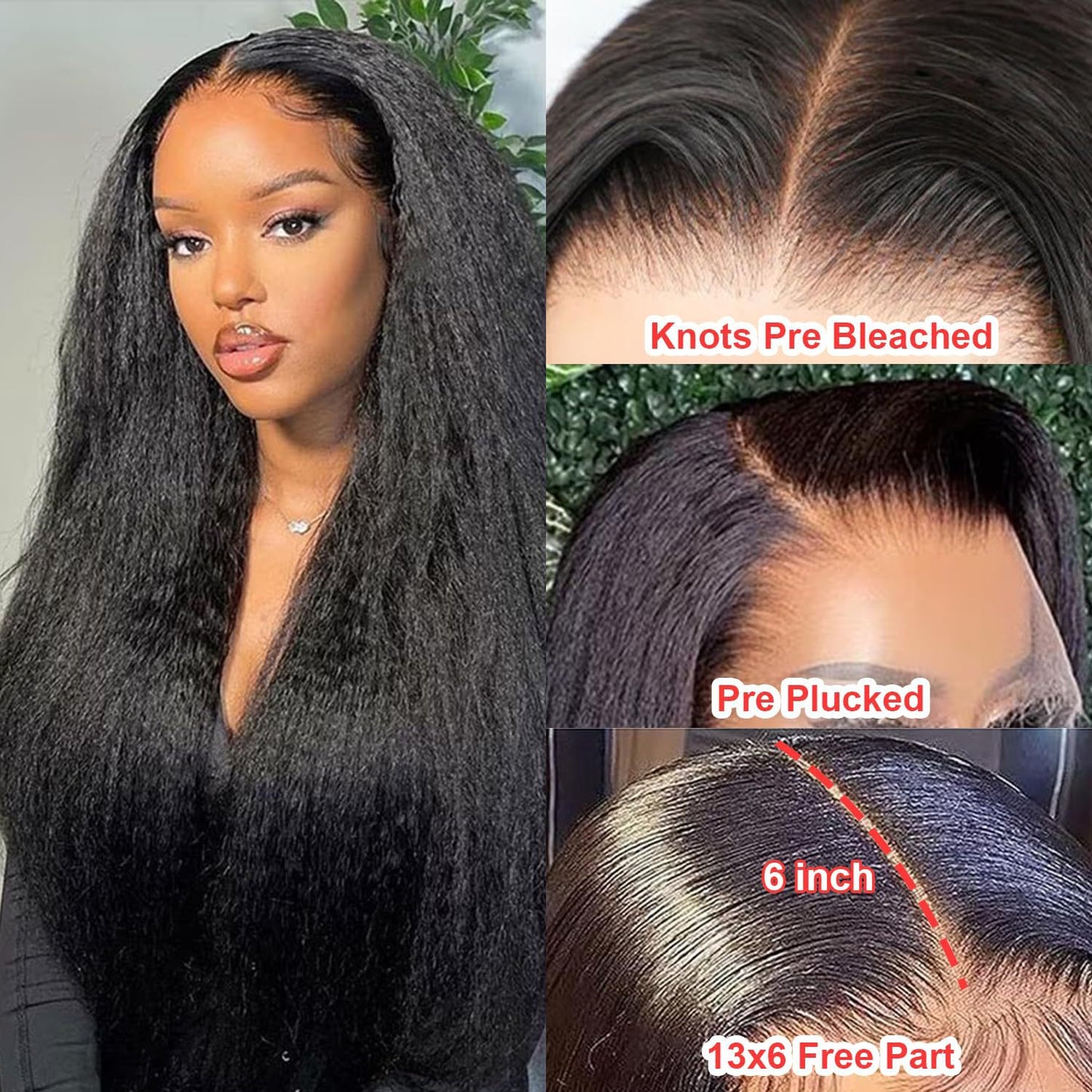 Slouchy Women's Black Mid-length Hair Fluffy Long Straight Wig