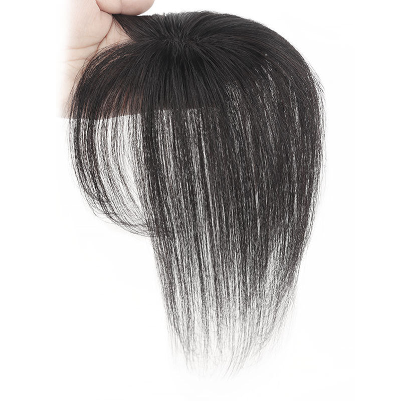 Women's Replacement Full Human High Skull Increase Lightweight Breathable French Style Wig Bangs