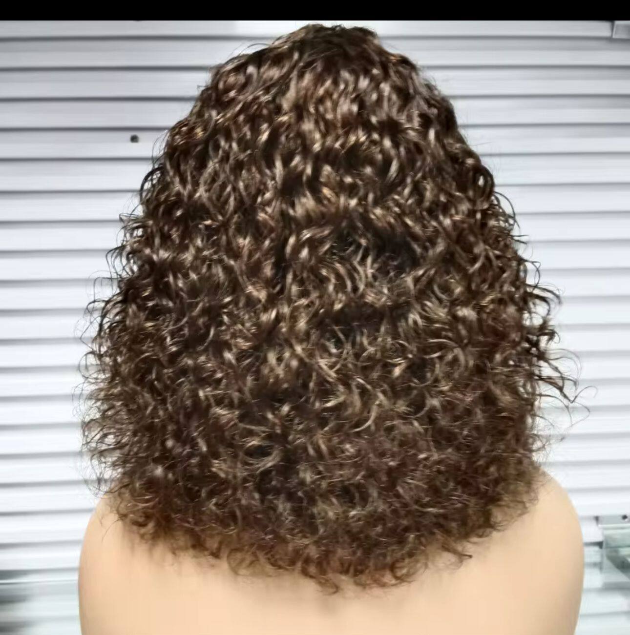 Women's Gradient Color African Small Volume Fluffy Chemical Fiber Silk Synthetic Wig Short Curly Hair