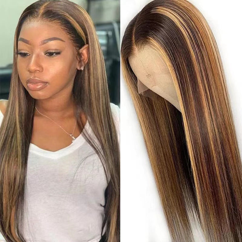 Lace Rose Net Chemical Fiber Fashion Long Straight Wig
