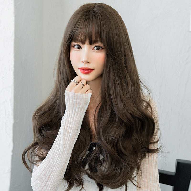 Women's Hair Full Top Temperament Waist Curly Big Wig Long Curls