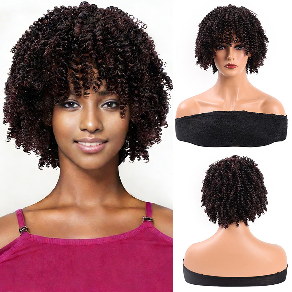 Small Volume Explosion Headgear Short Hair Band Wig Long Curls
