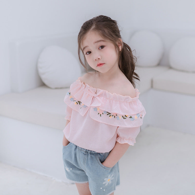 Children's Clothes Wear Korean Style Short Sleeve Doll Children's Shirt