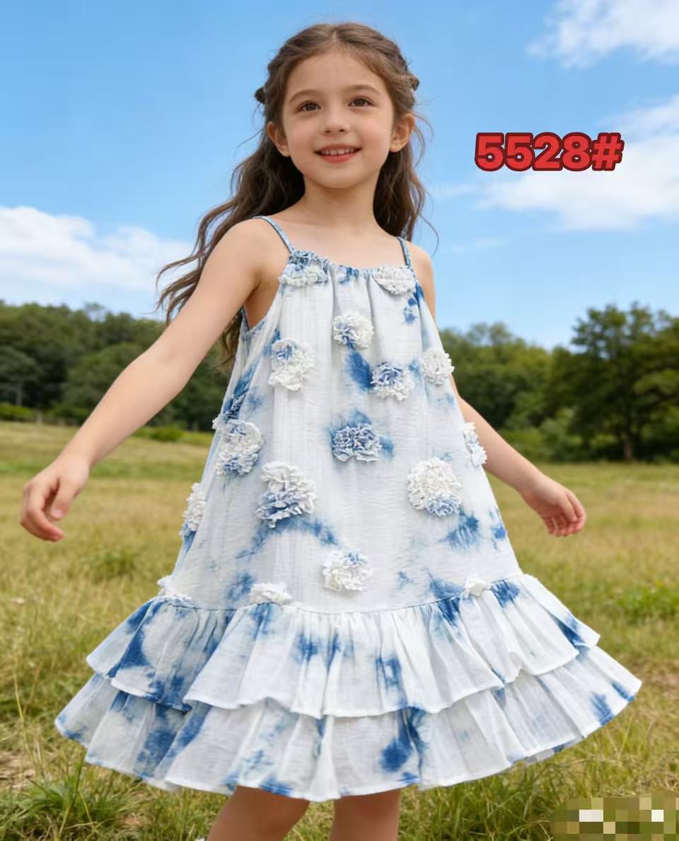 Summer Chinese Style Ethnic Radix Plant Handmade Western Frog Button Children's Dress