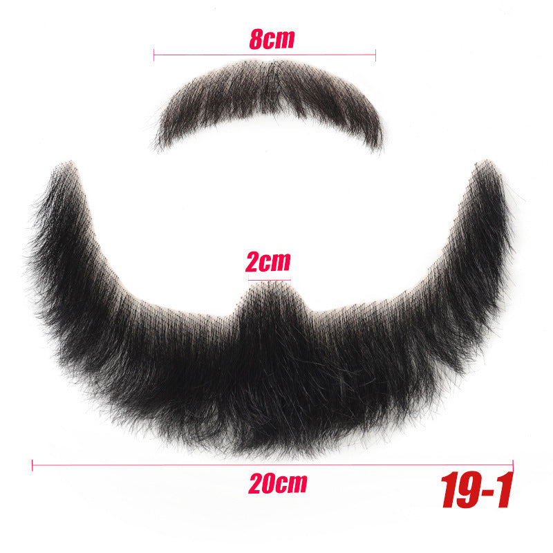 Men's Tin Beard Handlebar Mustache Invisible Realistic Other Wig