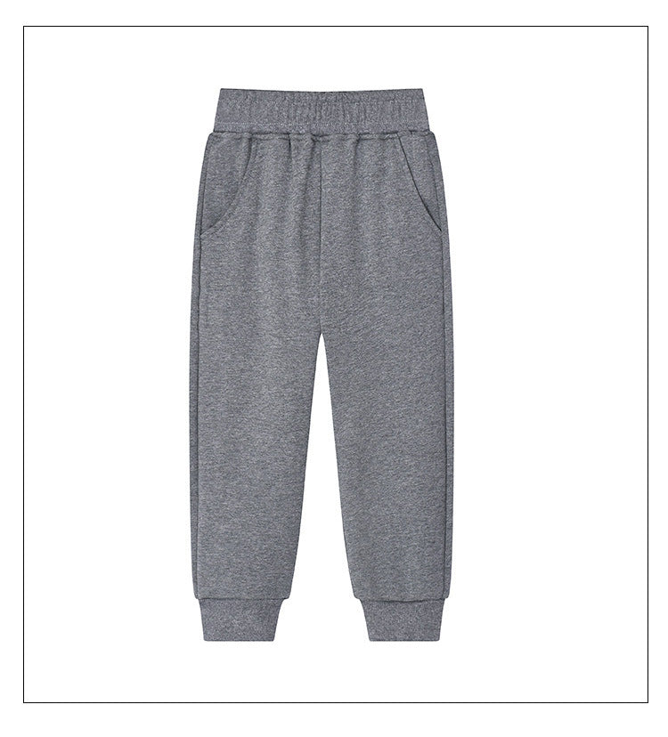 Children's Elementary School Navy Blue Sports Young Older Boys Straight Loose Children's Pants