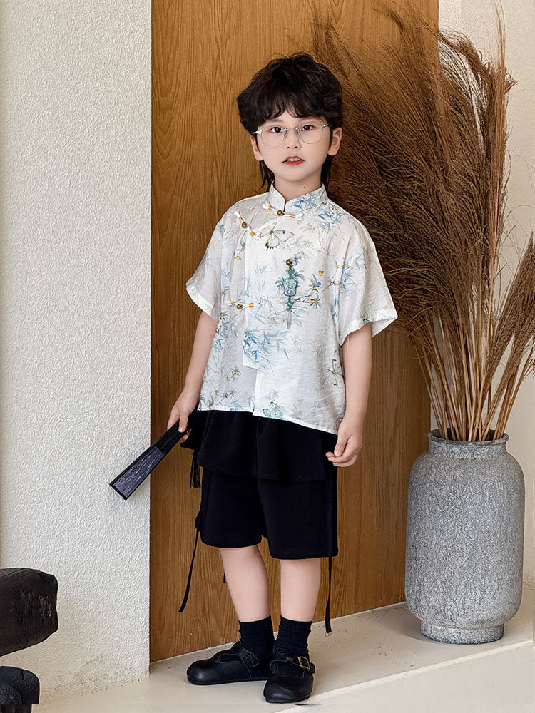 Boy's Summer Wear Suit Ancient Style Children's Shirt