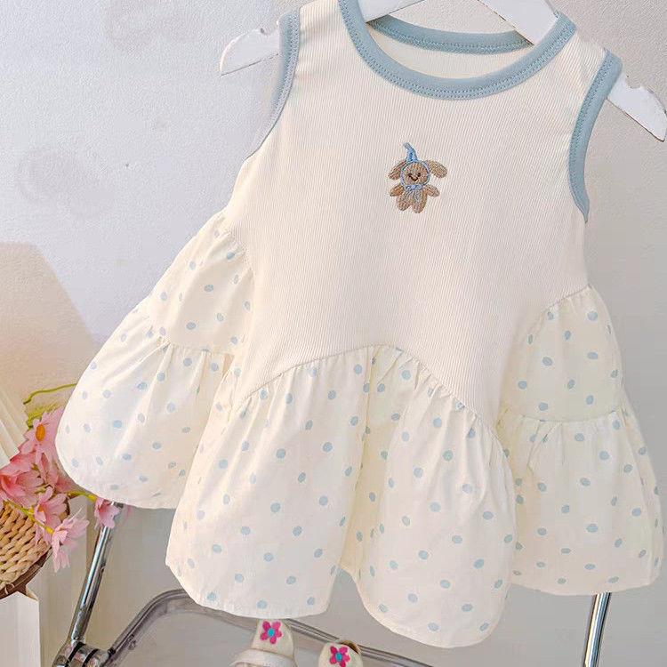 Princess Vest Little Korean Style Polka Children's Dress