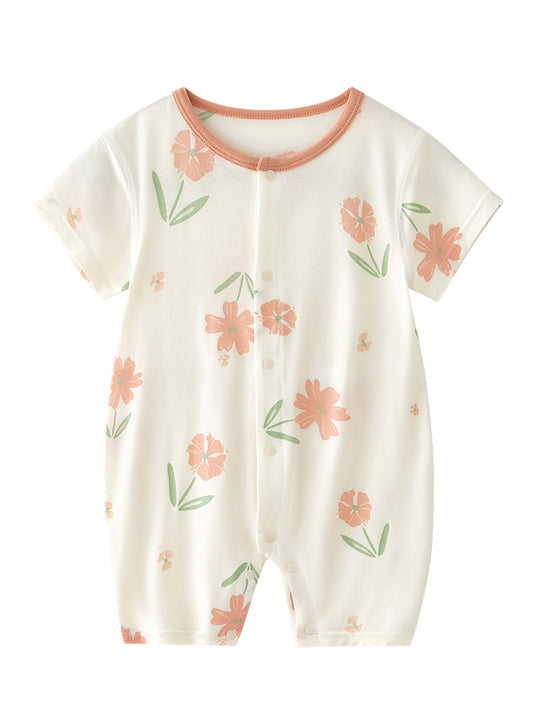 Sleeve Rompers Modal Summer Clothing Infant Thin Pajamas Romper Born Jumpsuit, Climbing Suit