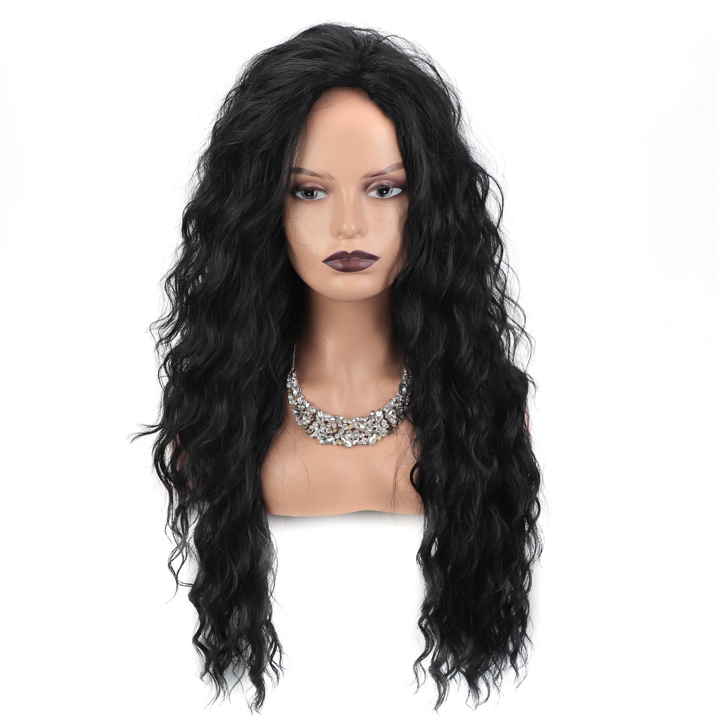Curly Hair Chemical Fiber African Small Volume Fluffy Lady Wig Long Curls