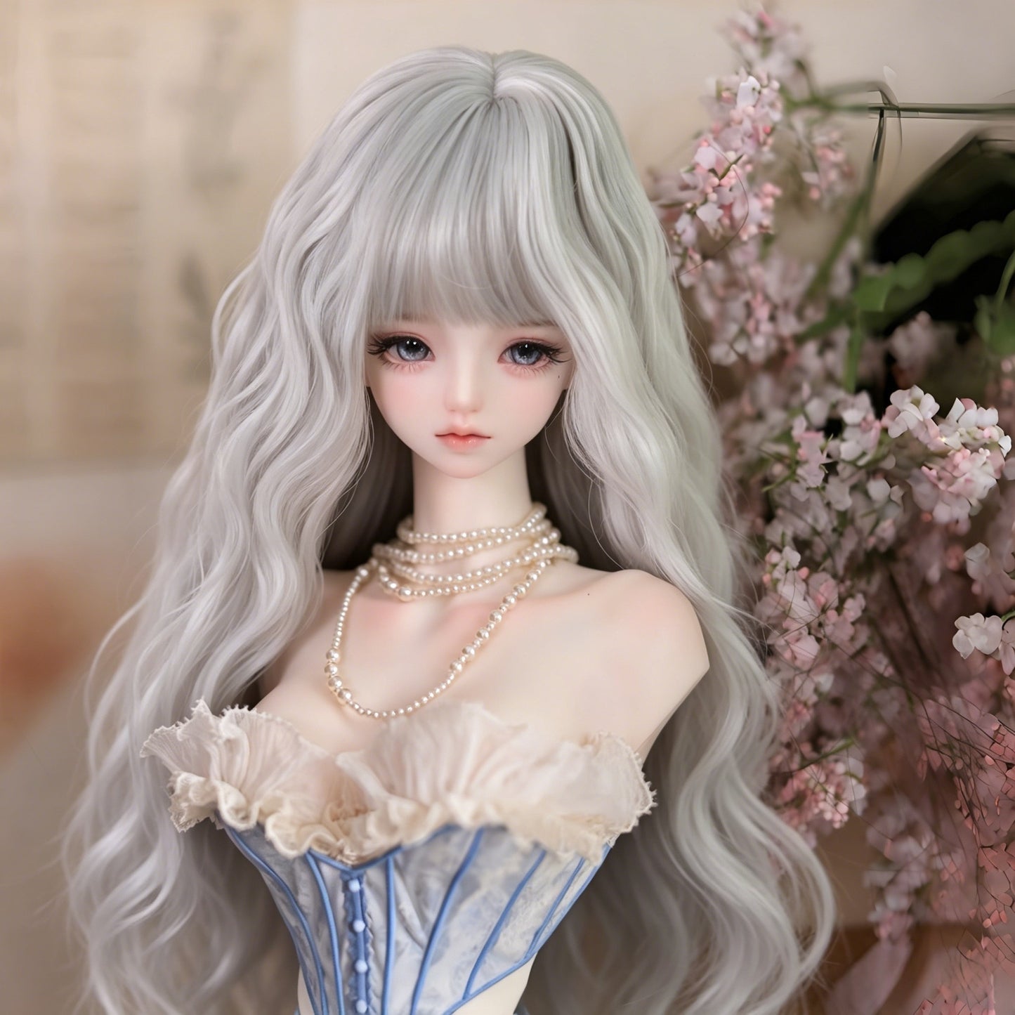 Doll Points Change Clothes Hair Optional Soft Silk Cos Wig