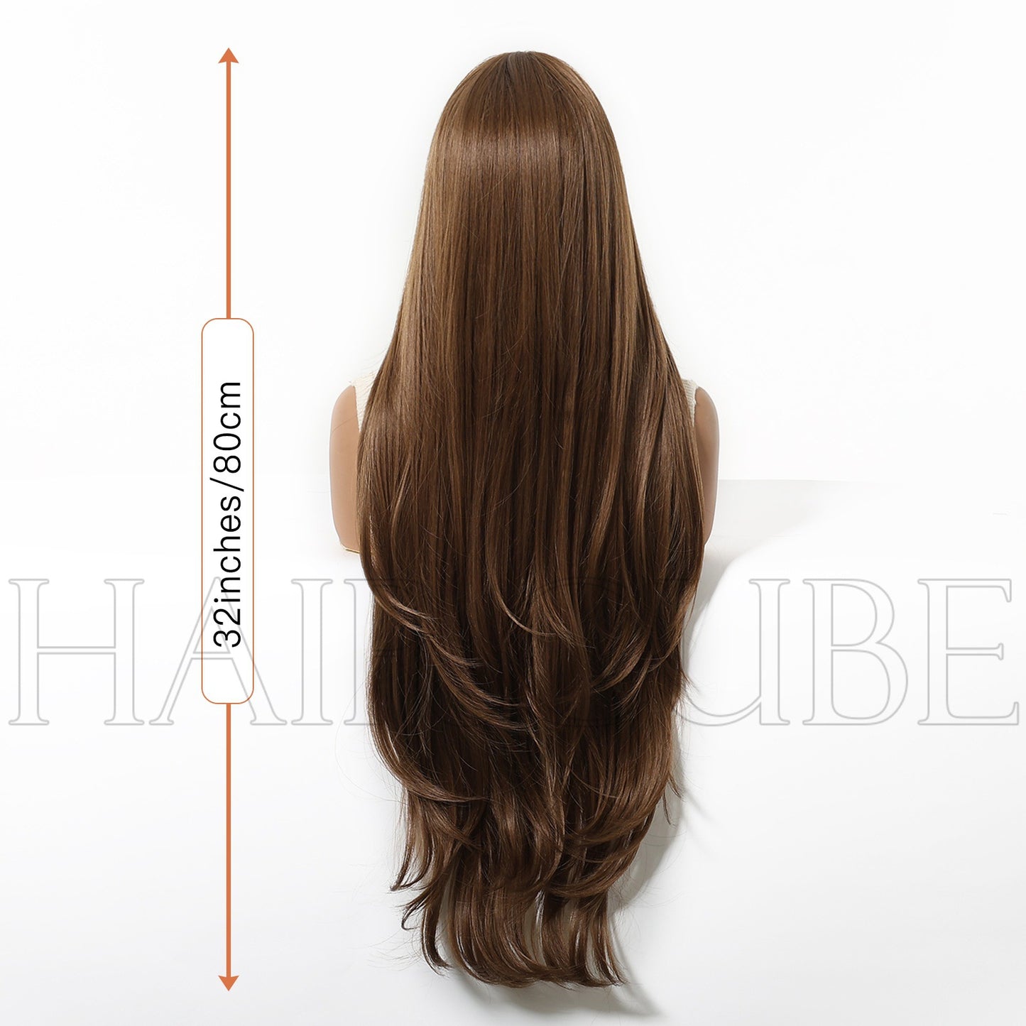 Gray White Gold Color Brown Head Long Straight Wig
