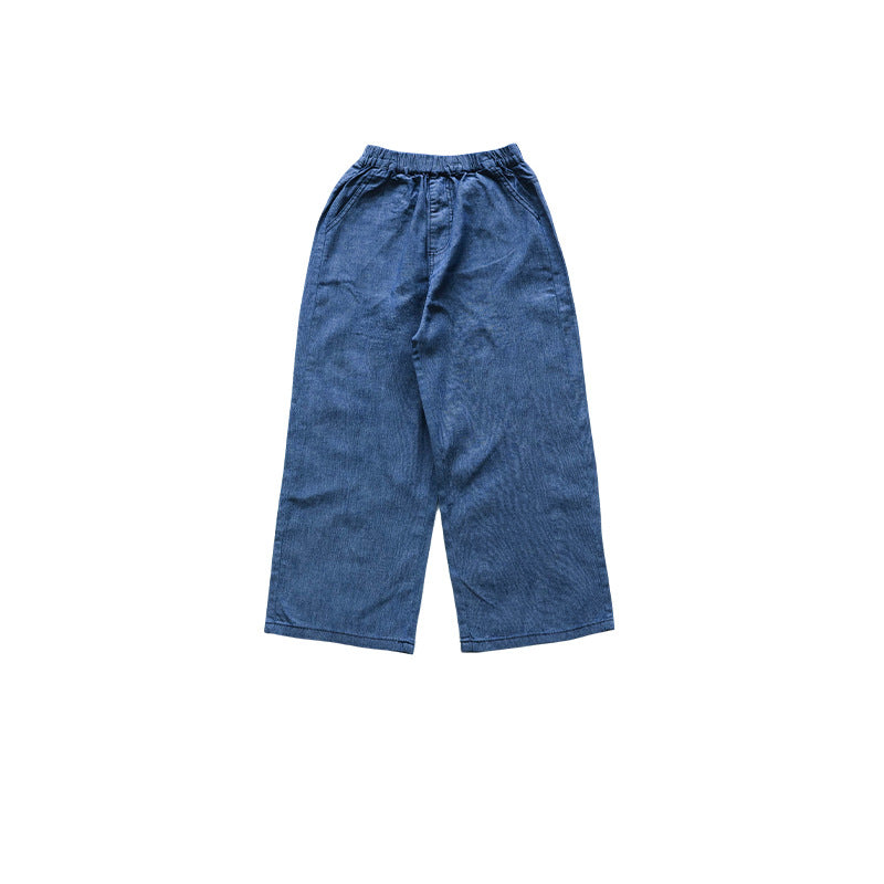 Children's Clothing Summer Loose Straight Jeans Lightweight Breathable Children's Pants