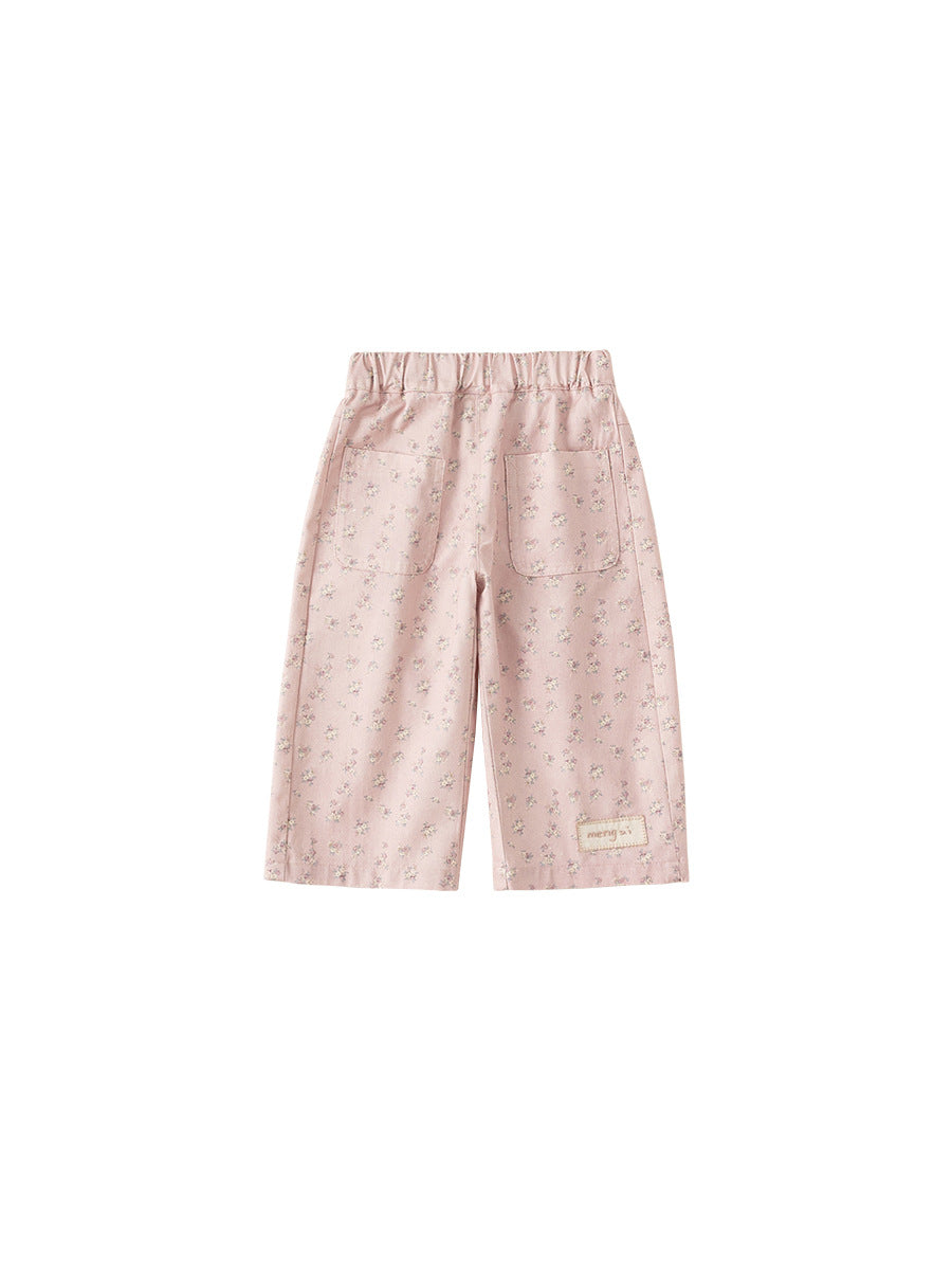Women's & Children's Clothing Spring Trousers Loose Korean Floral Children's Pants