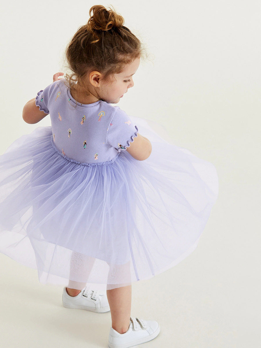Children's Clothing Cartoon Summer Short Sleeve Princess Children's Dress
