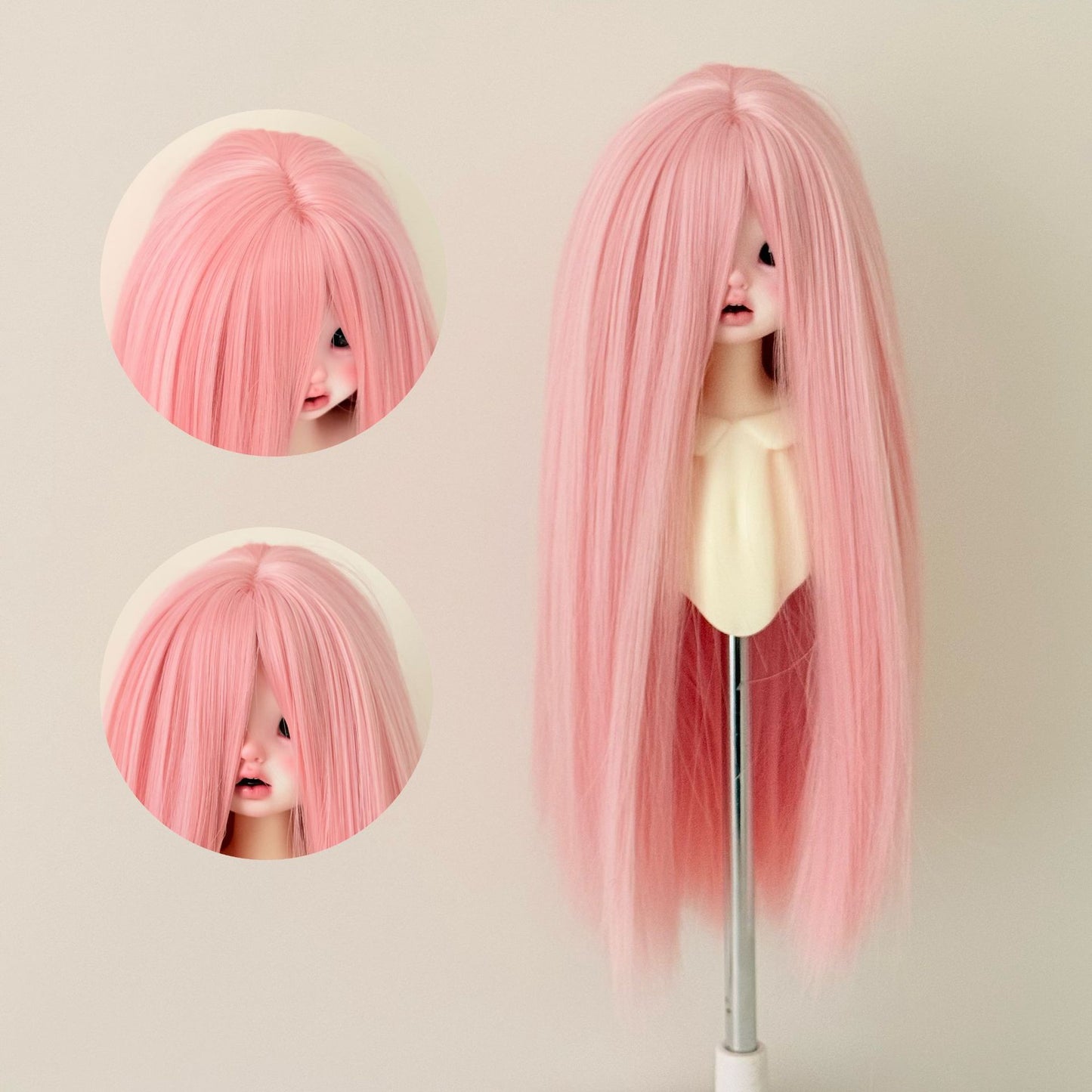 Points Soft Silk Long Straight Hair Cover Bangs Cos Wig