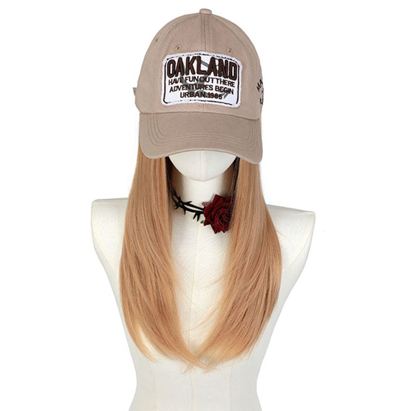 Export Hat Integrated Adjustable Retro Three-dimensional Long Straight Wig