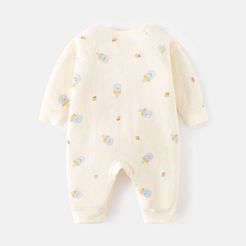 Born Quilted Jumpsuit Thin Cotton Boneless Romper Gown Jumpsuit, Climbing Suit
