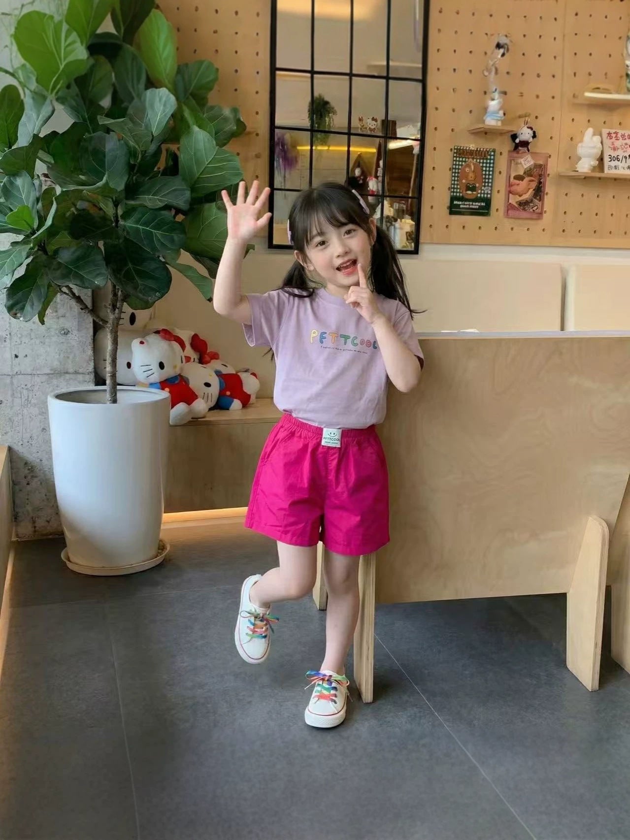Children's Summer Short-sleeved Casual Western Style Female Cute Printed Thin Children's T-shirt
