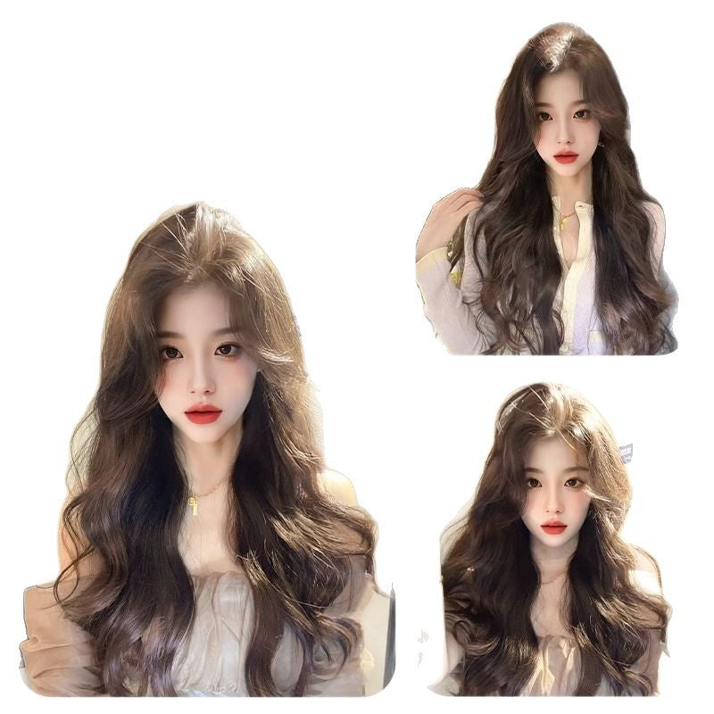 Women's Hair Natural Simulation Bangs Valgus Big Wig Long Curls