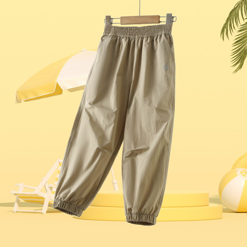 Children's Summer Casual Straight Skinny Boy Medium Big Thin Outdoor Children's Pants