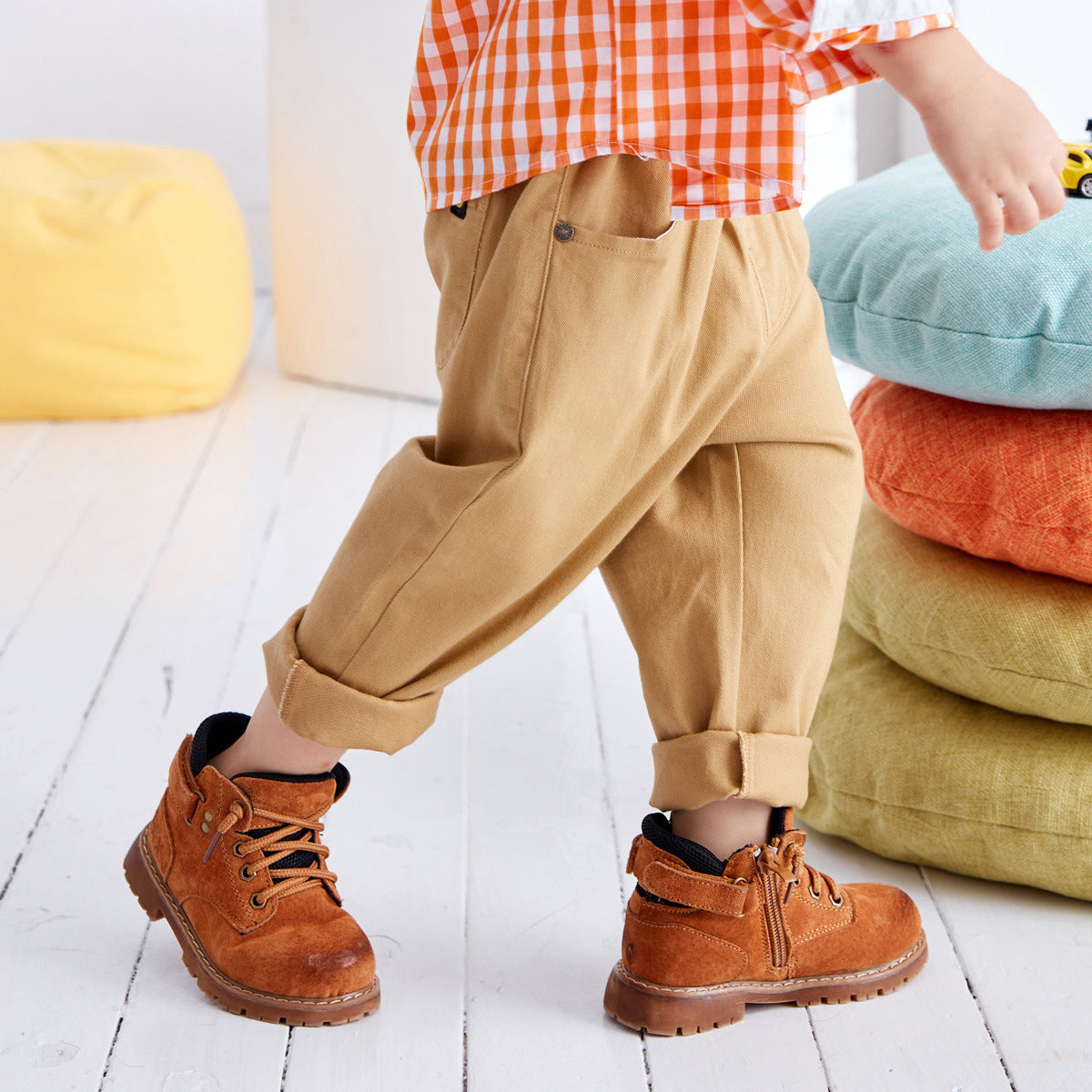 Children's Solid Color Casual Trousers Slim Fit Children's Pants