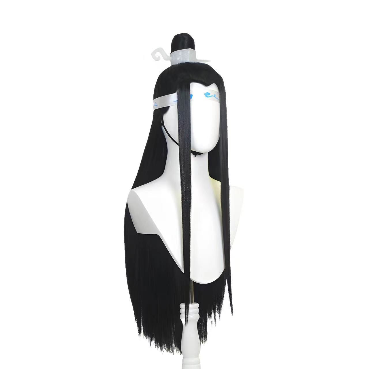 Wang Ji Ancient Costume Hero Style Black Beauty Pointed Hair Cos Wig