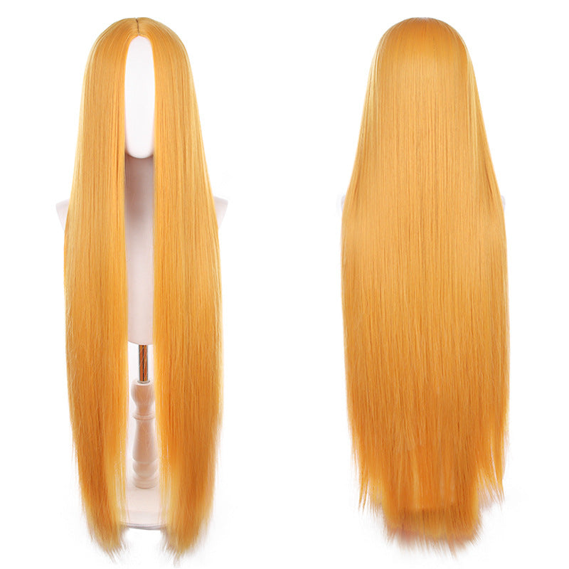 Mid-length Universal Long Straight Scalp Style Cos Wig