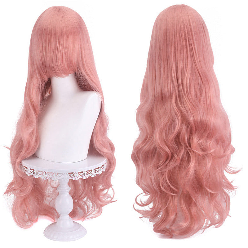 Universal Chemical Fiber Fashion Female Hair Anime Dark Wig Long Curls
