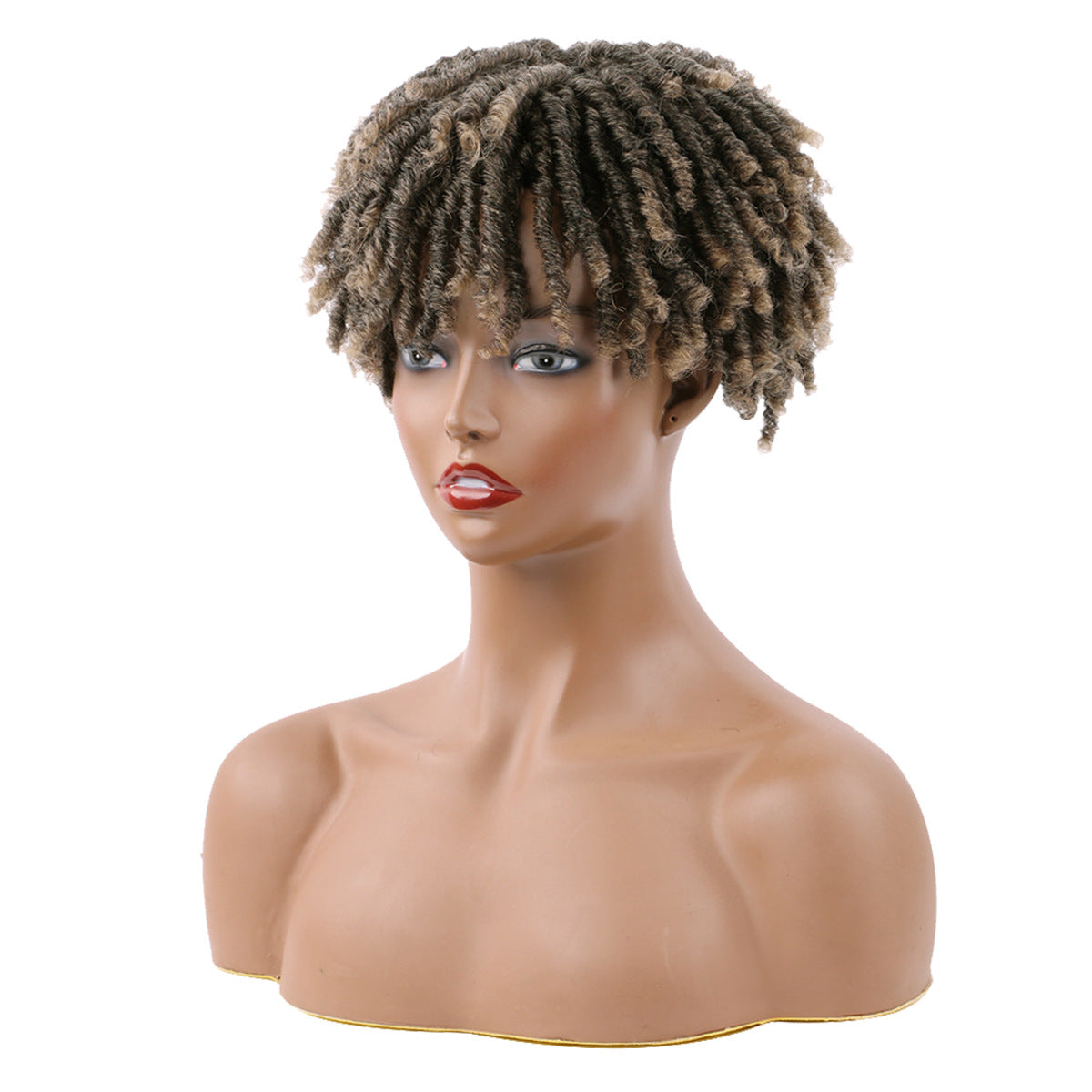 Dreadlocks Curly Hair Head Spiral Chemical Fiber Mesh Men's Wig