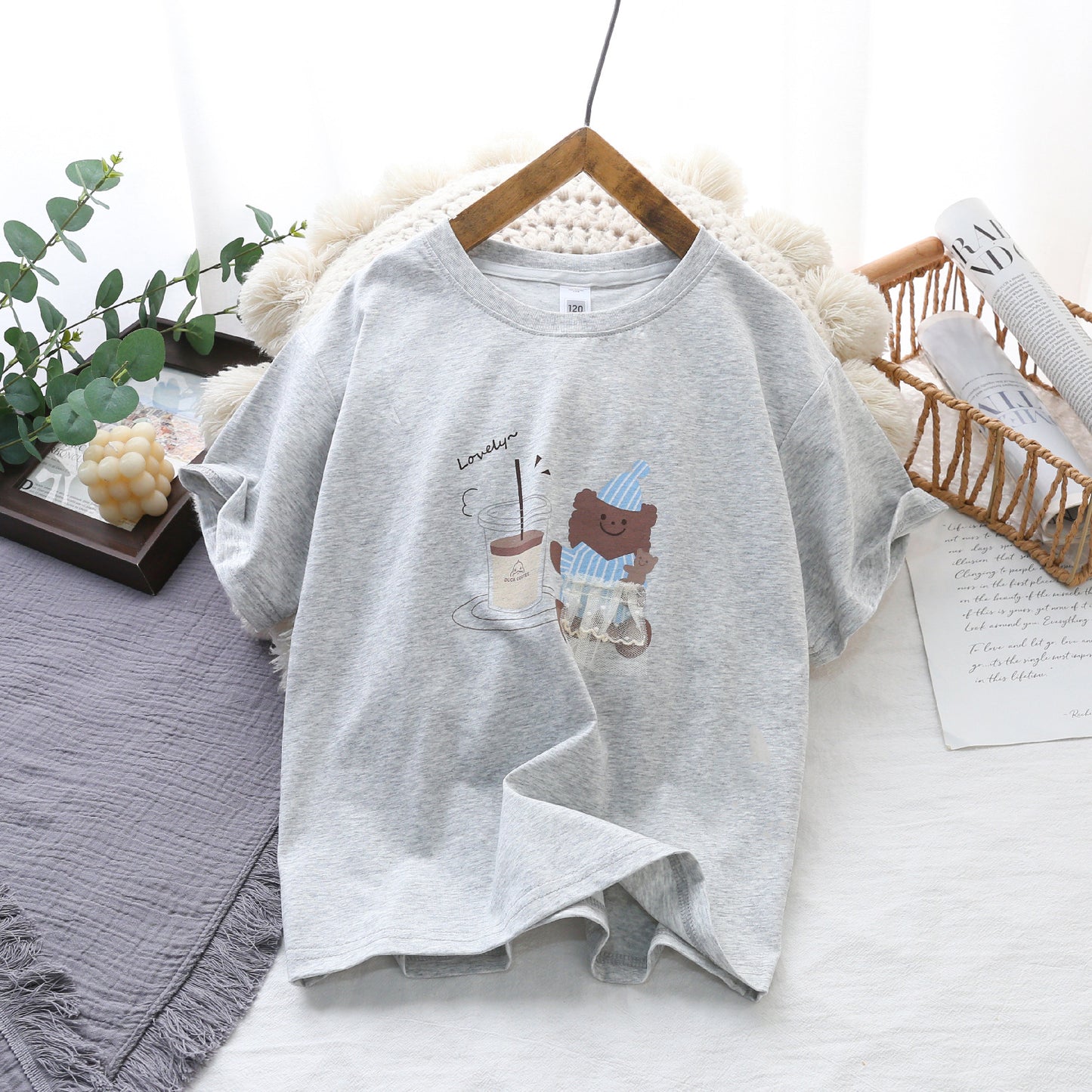 Children's Summer Short-sleeved Cartoon Round Neck Half Sleeve Children's T-shirt
