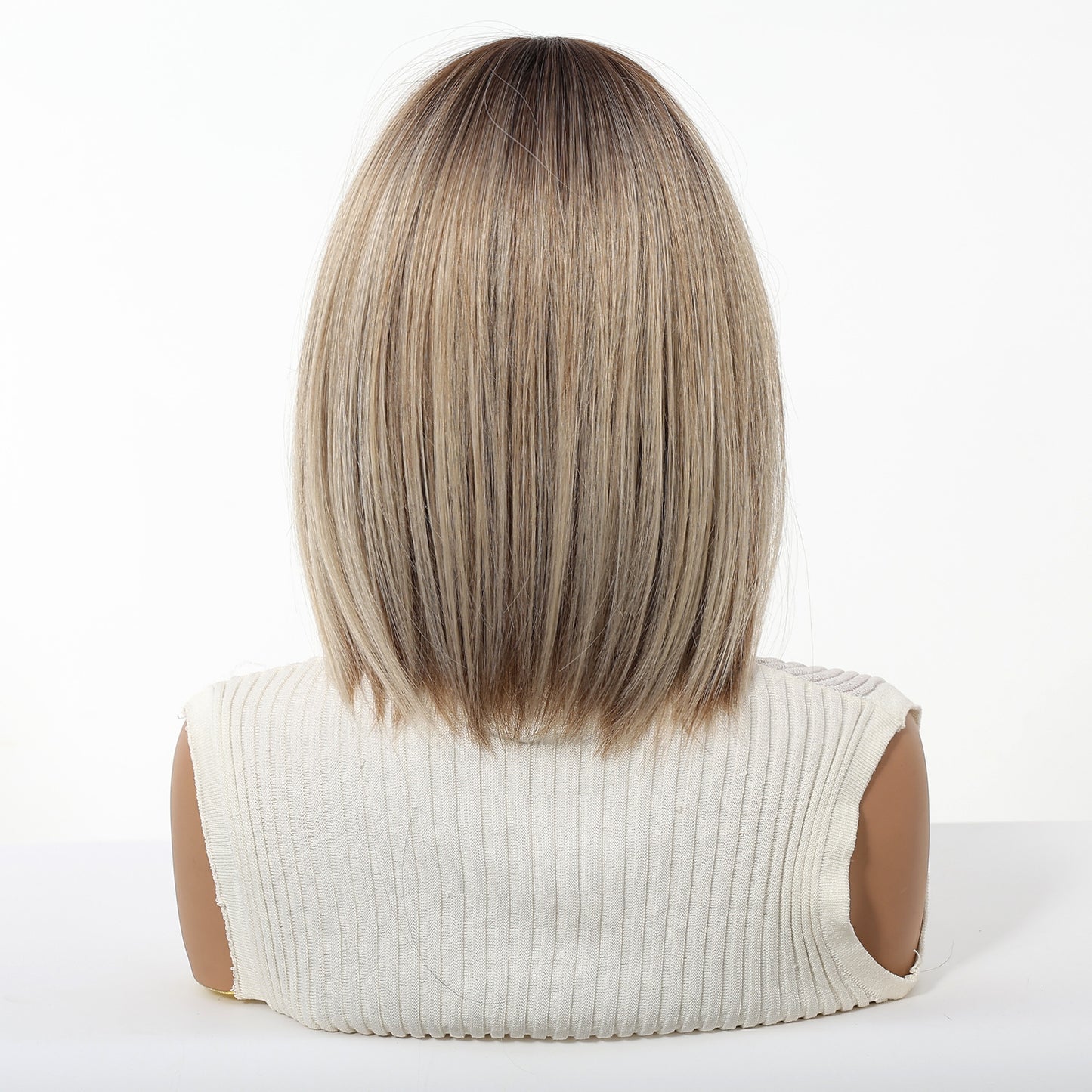 Female Summer Wave Head Clavicle Chemical Wig Short Straight Hair