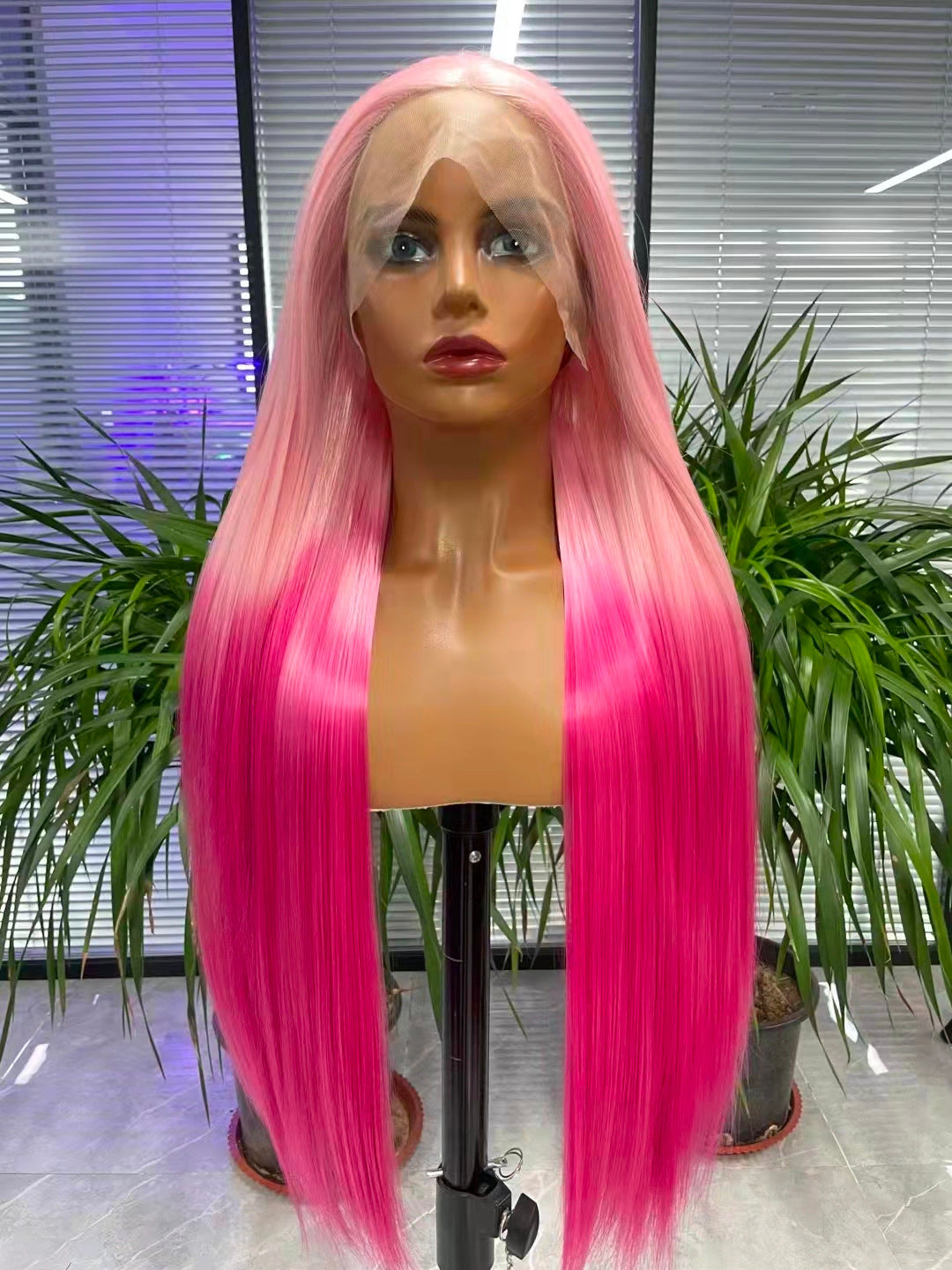 Clearance Sample Fiber Chemical Front Lace Long Straight Wig
