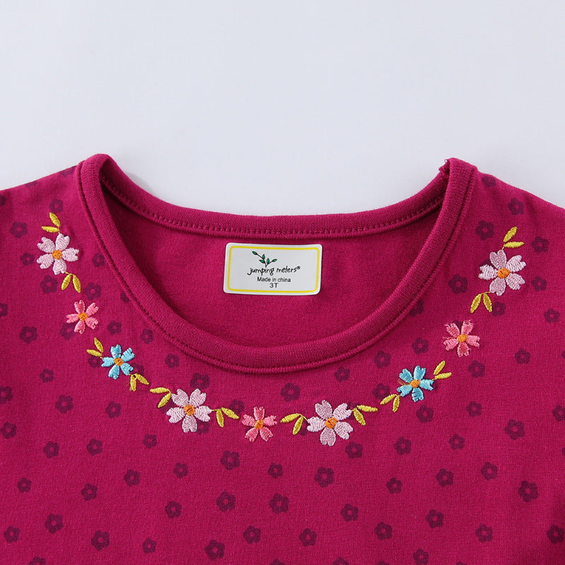 Short Sleeve Cute Summer Round Neck Children's Dress