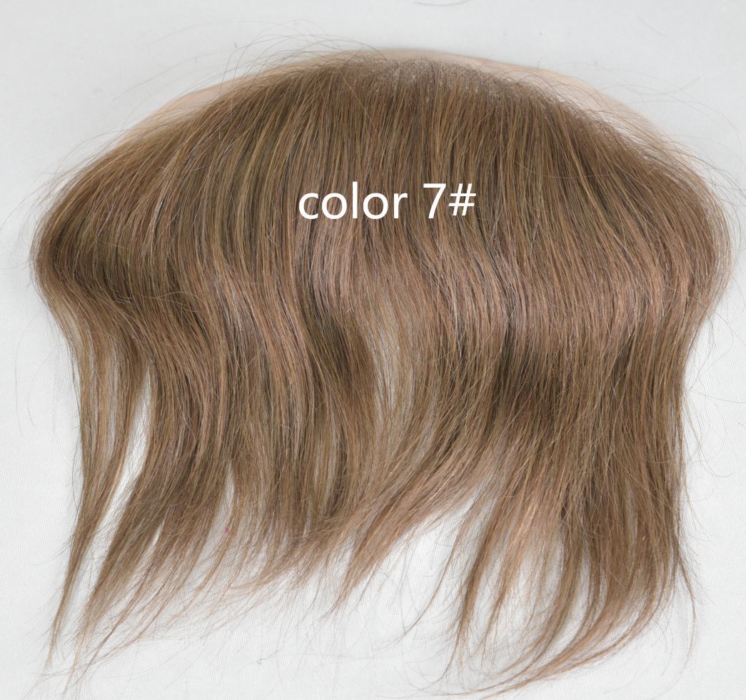 Transparent Net Lace Hairline Natural Real Human Wig Bangs